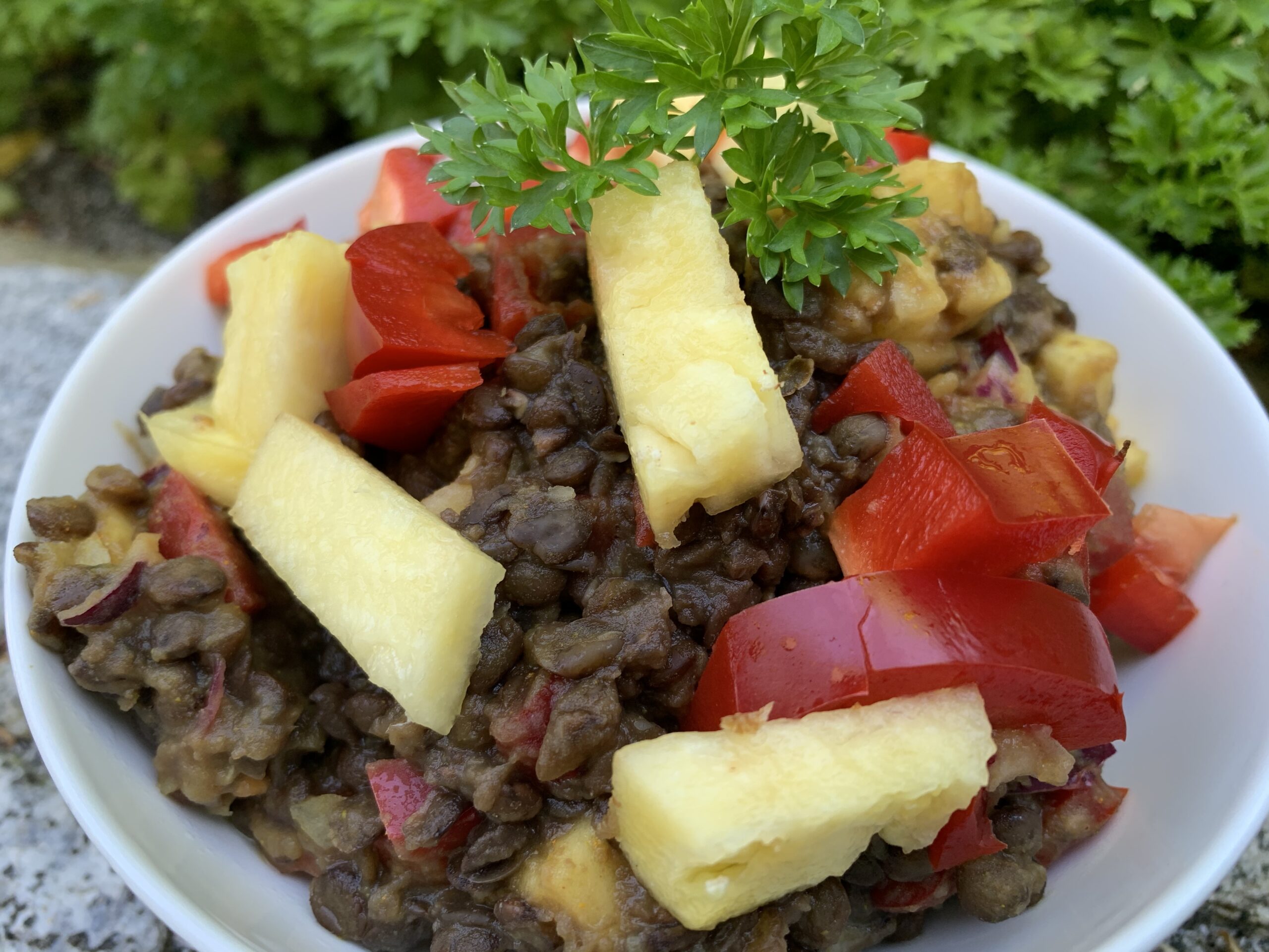 Linsen Ananas Salat Gesundheitsexpertin Annett Hansen